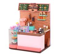 Our Generation - 18-Inch Doll Accessories - Coffee Shop Playset - Food Items - Pretend Play 3+ Years- Love U Latte