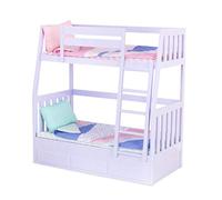 Our Generation - 18-Inch Doll Accessories - Lilac Bunk Bed - Bedding Set - Dollhouse Furniture - Pretend Play 3+ Years- Dream Bunks