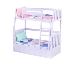 Our Generation - 18-Inch Doll Accessories - Lilac Bunk Bed - Bedding Set - Dollhouse Furniture - Pretend Play 3+ Years- Dream Bunks