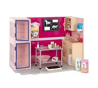 Our Generation Healthy Paws Vet Clinic (Pink) - Toy Veterinary Clinic Playset for 18-inch Fashion Dolls - Large Vet Themed Accessory Set