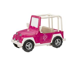 Our Generation - 18-Inch Doll Accessory - Toy Truck in Deep Pink & Chic White Trim - Rolling Wheels & Realistic Details - Pretend Play 3+ Years - My Way & Highways 4x4
