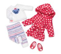 Our Generation 18-inch Doll Clothes Snuggle Up Pajama Robe Set, Outfits
