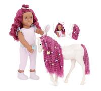 Our Generation - Estra 18-inch Fashion Girl Doll and Hair Play Foal Delta Duo, Toy Doll and Horse Playset for Ages 3+