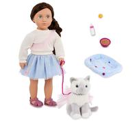 Our Generation - 18-Inch Doll & Kitten Set - Mindy and Pepper Fashion Doll with Pet Cat Plush Toy & Doll Accessories