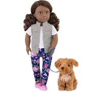Our Generation - 18-inch Doll & Pet Set - Lifelike Brown Eyes & Brunette Hair - Poodle Stuffed Animal - Pretend Play - Toys for Kids Ages 3 & Up - Malia