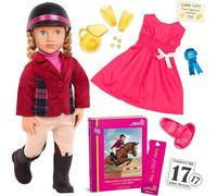 Our Generation - Posable 18-inch Equestrian Doll - Blonde Hair & Blue Eyes - Horseback Riding Outfit & Accessories - Pretend Play - Toys For Kids Ages 3+ - Lily Anna