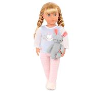 Our Generation BD31147C1Z Kids Toys 46 cm Sleepover Doll, Adorable Pajama Doll with Soft Toy Rabbit, Perfect for Kids Ages 3-8 for Cozy Sleepover Fun Suitable for all sets of dolls with 46 cm size