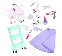 Our Generation - 45399 - Hair Salon Set with Styling Accessories - Accessories for 46 cm Dolls, with Hairdressing Trolley, without Chair - for Children from 3 Years, 19 x 39.4 x 48.9 cm