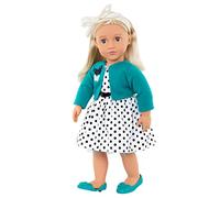 Our Generation - 46 cm Retro Doll with a Party Polka Dots Dress - Ruby