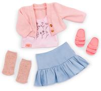 Our Generation â 18-Inch Doll Clothes â Pink Sweater & Blue Skirt Outfit â