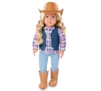 Our Generation Ashleigh Cowgirl Doll - 18-inch Country Girl Doll and Outfit, Tall Riding Boots, Cowboy Hat, Lifelike Gray Eyes, Western-Themed Toy for Ages 3+