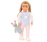 Our Generation BD31147C1Z Kids Toys 46 cm Sleepover Doll, Adorable Pajama Doll with Soft Toy Rabbit, Perfect for Kids Ages 3-8 for Cozy Sleepover Fun Suitable for all sets of dolls with 46 cm size