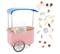 Our Generation BD35132Z Two Scoops Ice Cream Trolley,for 46 cm Dolls, 4 Different Ice Cream Types, Ice Cream on the Handle and in the Waffle, Movable,Children's Toy from 3 Years,45465 HCM Kingzel