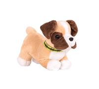 Our Generation Boxer Pup - Poseable 6-inch Pet Dog Plush for 18-inch Dolls - Includes Collar and Leash