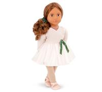 Our Generation Carlota Age 3+ 18-inch Ballerina Doll with Rotating Arms and Legs, Realistic Features, Ballet Outfit, and Accessories - Ideal for Creative Play and Styling Adventures