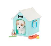 Our Generation - Dog House Playset - Plush Puppy for Dogs 6 Inch - Accessories for 18 Inch Dolls - Pretend Play - Children 3 and Up - Place to