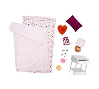 Our Generation Doll Bedding Set, Goodnight Glow Bedroom Accessory, Deluxe