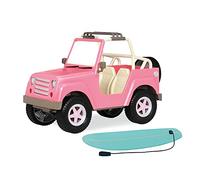 Our Generation Doll Jeep Off Roader with Bluetooth Speaker, Pink 4x4