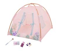 Our Generation - Doll Tent Playset - Camping Toys - 18-inch Doll Accessories - Pretend Play - Kids Ages 3 Years & Older - Camping Nights