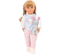 Our Generation BD31147C1Z Kids Toys 46 cm Sleepover Doll, Adorable Pajama Doll with Soft Toy Rabbit, Perfect for Kids Ages 3-8 for Cozy Sleepover Fun Suitable for all sets of dolls with 46 cm size