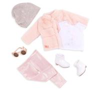 Our Generation - Pink Faux-Fur Coat Outfit - Fashion Accessories - 18-inch Doll Clothes - Pretend Play - Toys For Kids Ages 3 & Up - Fancy & Furry