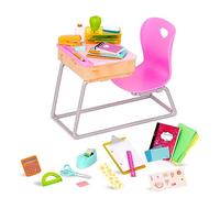 Our Generation Flying Colours Set - School Desk and Classroom Supplies for 18-inch Dolls - 46 Piece School Playset