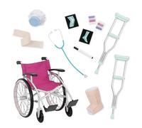 Our Generation Wheelchair Accessory Set for 18-inch Dolls Heals On Wheels