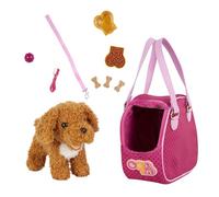 Our Generation - Hop in Dog Carrier - Poodle Dog Plush - Pet Carrier Bag - 18-Inch Doll Accessories - Stuffed Animal Toy - Kids 3 Years +