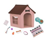 Our Generation Kids Deluxe Pet Dog House Doll Play Accessory Toy Set for Kids 3+