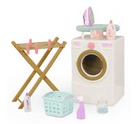Our Generation - Doll Washing Machine - Drying Rack, Iron & Cleaning Set - 18-inch Doll House Accessories - Pretend Play - Toys for Kids Ages 3 Years & Older - Laundry Day