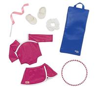 Our Generation Leaps and Bounds Outfit - Deluxe Gymnastics Outfit with Ribbon Wand for 18-inch Dolls - 7 Piece Gymnast Clothing and Accessory Set