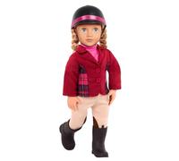 Our Generation - Posable 18-inch Equestrian Doll - Blonde Hair & Blue Eyes - Horseback Riding Outfit & Accessories - Pretend Play - Toys For Kids Ages 3+ - Lily Anna