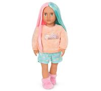 Our Generation Lumi - 18-Inch Best Friend Doll with Multicolored Hair and Stylish Pajama Outfit - Doll Clothes and Accessories Compatible - Ages 3 and Up