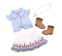 Our Generation My Lucky Horseshoe Outfit - Country Style Equestrian Outfit for 18-inch Dolls - 4 Piece Ranch Clothing Set
