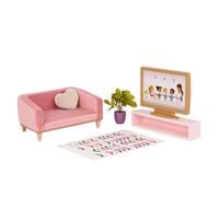 Our Generation - OG Lovely Living Room Set - Dollhouse Furniture - Couch, Rug & TV Set - 18-Inch Doll Accessories - Pretend Play - Toy for Kids 3 Years +