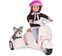 Our Generation Og Ride Along Scooter , Toy Scooter With Detachable Side Car For 18-Inch Dolls , Includes Riders Helmet