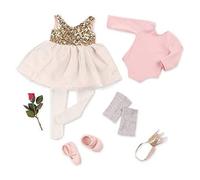 Our Generation Opening Night Outfit - Deluxe Ballerina Fashion Outfit with Headband Crown for 18-inch Dolls - 7 Piece Ballet Clothing and Accessory Set