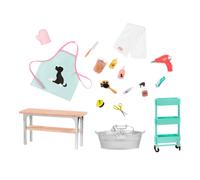Our Generation Pet Grooming Play Set for 18-Inch Dolls - Spa Kit with Table, Tub, Apron & Accessories (Ages 3+)