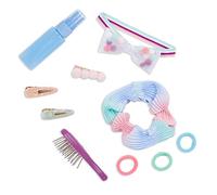 Our Generation Pretty Pom Poms Set - Multi-coloured Hairstyling Accessories for Kids and 18-inch Dolls - 10 Piece Hair Accessory Set