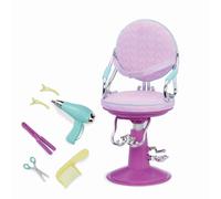Our Generation Purple Salon Chair with Hearts Salon Chair for 18 Doll 36 months to 120 months