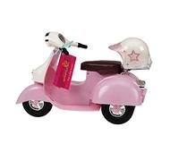 Our Generation - Ride In Style Scooter - Vehicle Playset - Pink & Ivory - 18-Inch Doll Accessories - Pretend Play - Toy for Kids 3 Years +