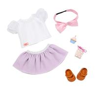 Our Generation Sweet Wishes Outfit - Deluxe Party Outfit with Birthday Accessories for 18-inch Dolls - 6 Piece Clothing and Accessory Set