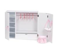 Our Generation Wooden Wardrobe for 18-Inch Dolls with Vanity Mirror