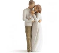 Our Gift: Hand-Painted Resin Couple Figure - Embracing Lovers in Cream, Perfect Wedding, Anniversary or Valentine's Day Gift