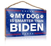 Our Home Signs For Home Decor My Dog Is Smarter Than Biden Wooden Sign Home Décor Store Home Decor Wooden Decorative Plaq(15X28CM)