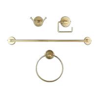 Our House 4 Piece Bathroom Fittings Set Brass Brass