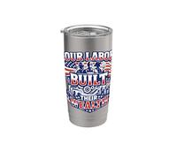 Our Labor Built Their Wealth - Standard Red White and Blue Stainless Steel Insulated Tumbler