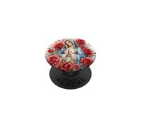 Our Lady Blessed Mother Mary Beautiful Roses Catholic Art PopSockets Adhesive PopGrip