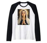 Our Lady, Blessed Mother, Queen of Heaven, Immaculate Mary Raglan Baseball Tee