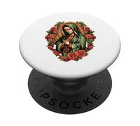 Our Lady De Guadalupe Sant Mary For Christians, Catholics PopSockets Adhesive PopGrip